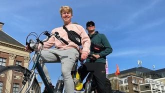 Herre en Jesper op de tandem naar Marokko fietsen