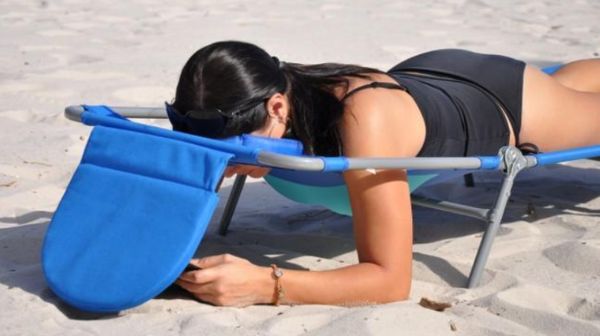 strandbed voor vrouwen met grote borsten